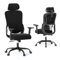 costway silla ergonomica de oficina con reposacabezas ajustable y soporte lumbar giratoria y reclinable para hogar oficina y despacho