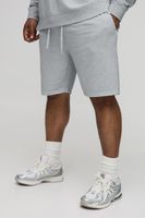 pantalon corto plus basico ajustado gris