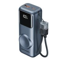 vention fkp 225w 385wh 10000mah bateria externa magnetica con carga inalambrica y pantalla digital led incluye cable