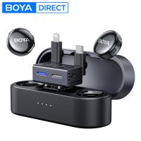 microfono de solapa inalambrico boya boyalink 3 para iphone 1516 telefonos inteligentes android dispositivos tipo c camaras microfono de solapa con cancelacion de ruido ia para grabacion de