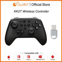 control de juego bluetooth gulikit con joystick tmr y adaptador hyperlink 2 para windowsswitch 2steam deckiosmacos