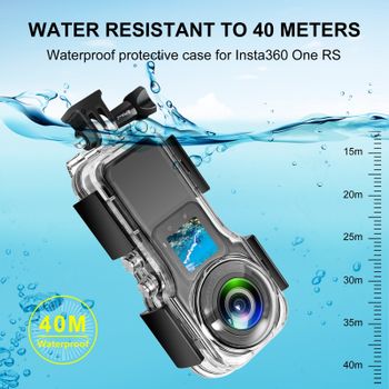 PULUZ para Insta360 One RS 1 pulgada 360 edición 40m funda carcasa impermeable subacuática para cámaras de acción deportivas Insta360