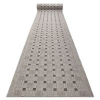 alfombra de pasillo sisal sion 6052 marco geometrico tejido plano gr 100x470 cm