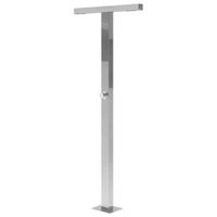 columna de ducha doble para jardin moderno pvc exterior plateado urzulai