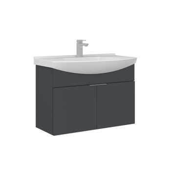 Mueble Para Lavabo  - 80 X 50 X 58 Cm - Antracita Mate