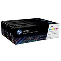 hp 128a cyanmagentayellow original toner cartridges - tri-pack cf371am