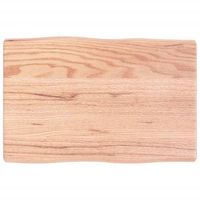 tablero mesa madera tratada borde natural marron 60x40x2-4 cm vidaxl