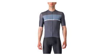 Maillot de manga corta castelli tradizione azul gris