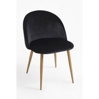 pack 2 sillas vint terciopelo de terciopelo 7741504450 cm - negro