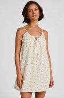hunkemoller vestido camisero de muselina blanco
