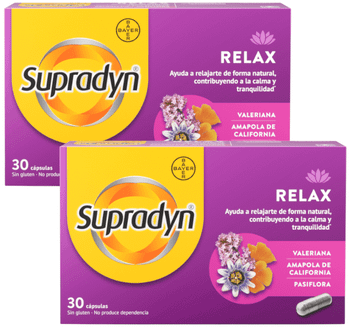 Supradyn Relax, Calma y Tranquilidad con Pasiflora y Valeriana 2x30 Cápsulas FORMATO AHORRO