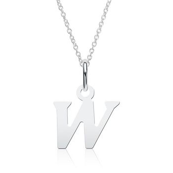 Cadena letra W plata 925