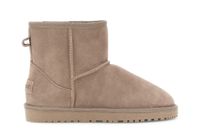 botines de ante con pelo sintetico taupe