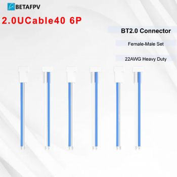 6 Conectores Pigtail BETAFPV BT2.0 BWhoop, Cable Adaptador Hembra-Macho F4 1S 5A AIO FC para Dron RC FPV Brushless Whoop