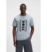 boss para hombre 50543905 camiseta iconic tl gris s casual algodon manga corta