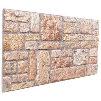 Paneles De Pared 10 Uds. 100 X 50 Cm Marrón Claro Y Espuma Eps Vidaxl