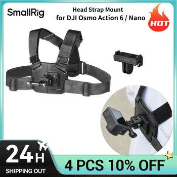 Soporte de Pecho SmallRig Nano para DJI Osmo Action 6 / Soporte de Liberación Rápida de un Solo Paso con Bloqueo de Seguridad Ajustable y Estable 6305
