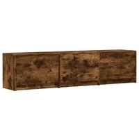 mueble de tv roble ahumado madera de ingenieria vidaxl