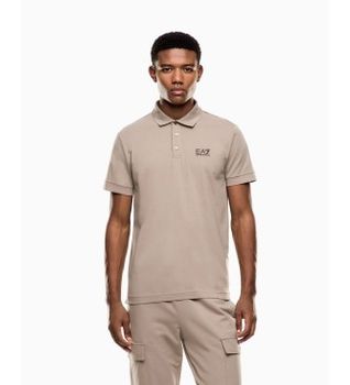 EA7 para hombre. 8NPF14_PJVQZ Polo Core Identity beige (XL), Casual, Algodón, Manga corta