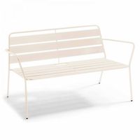 canape de jardin de metal color marfil palavas - oviala