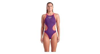 Traje de bano arena one big logo violeta corail para mujer