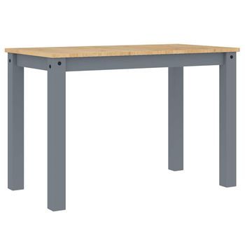 Mesa De Comedor Panama Madera Maciza De Pino Gris 112x60x75 Cm Vidaxl