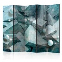 biombo - concrete cubes green ii 225x172 cm
