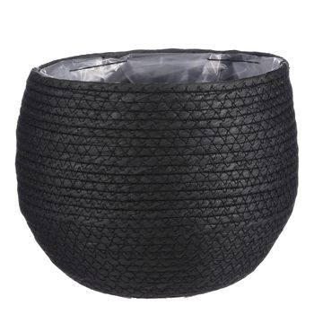 Maceta jorck negro  h19xb22xl22cm