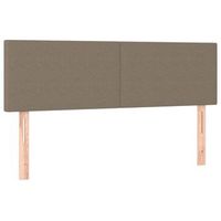 cabecero cama mueble de dormitorio con led de tela 144 x 5 x 7888 cm gris topo m020000872
