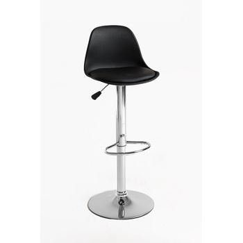 Pack 6 Taburetes Tulipa De Polipiel 95*39*31 Cm - Negro
