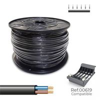 cable electrico multi-core sediles negro - 2 x 15 mm - 200 m h05vvh2-f