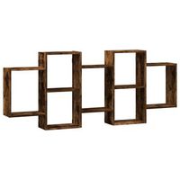 estanteria de pared  estante flotante madera ingenieria roble ahumado 159x18x65cm