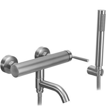Grifería De Bañera Exenta Rea Argon Brushed Nickel
