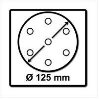 festool stf d1258 disco de lijar de 125 mm p150 gr100 granat - 100 unidades  497170 