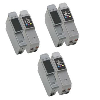 Compatible Multipack Canon MultiPass C3500 Printer Ink Cartridges (6 Pack) -0954A002