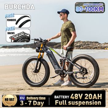 Bicicleta Eléctrica de Montaña OTIDA RX80, Batería de Litio de 48V20AH, Neumáticos Gruesos de 26 Pulgadas y 4.0, Bicicleta Eléctrica de Montaña para Adultos