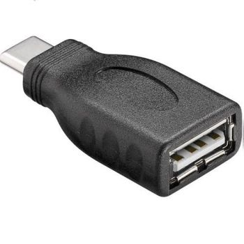 Adaptador USB Goobay 45397 USB-A Hembra a USB-C Macho Negro Alta Velocidad 5Gbps