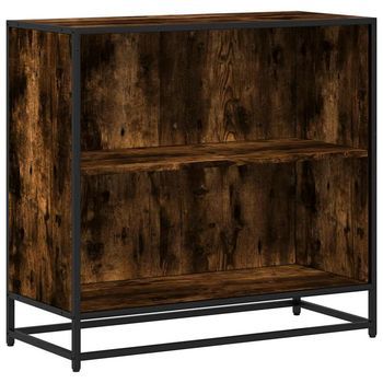 Estantería Madera Ingeniería Color Roble Ahumado 80,5x35x76 Cm Vidaxl