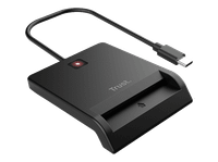 lector de tarjetas - trust 26253 usb-c diseno compacto negro