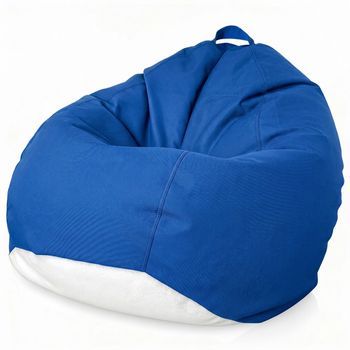 Aiire Sofa Puff Exterior Moderno - Puf Pera Gigante Xxl Sin Relleno Incluido Para Terraza O Jardin - Bean Bag Chair Salon O Decoracion Habitacion Juvenil - Gamer Azul