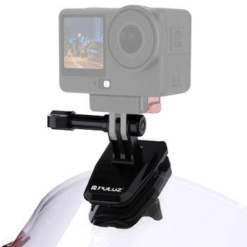 PULUZ-Soporte de Clip para parabrisas de motocicleta, soporte de cámara para Gopro HERO13 negro/Insta360 X4/DJI Osmo Action 5 Pro/DJI Osmo 360