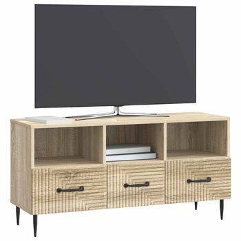 Mueble De Tv | Mueble De Salón | Gabinete De Tv Con Cajón Roble Sonoma 102 X 34,5 X 50 Cm