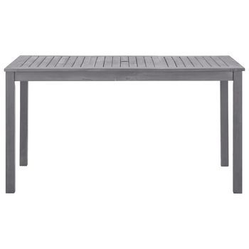 Mesa De Jardín，mesa Para Exteriores，mesa De Patio Madera Maciza De Acacia Gris Lavado 140x80x74 Cm