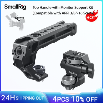 Manija superior SmallRig con kit de montaje para monitor, con orificios de localización de 3/8