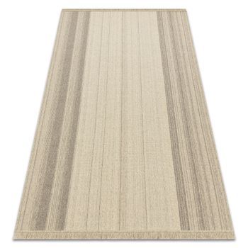 Alfombra De Lana Villa 7796/72800 Rayas Sizal, Tejido Plano Beige 120x170 Cm
