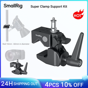 Kit de soporte de súper abrazadera SmallRig, carga máxima resistente de 33lb15kg con tornillo de 1/4 
