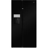 beko american-style fridge freezer black asgn542b black