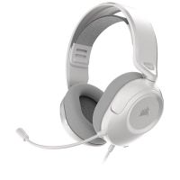 auriculares corsair hs35 v3 con cable jack 35 mm gaming microfono omnidireccional blancos