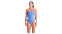 traje de bano arena mujer new monogram challenge back azul rosa
