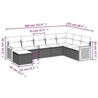 conjunto de sofas para el ocio al aire libre con cojines conjunto de 8 piezas